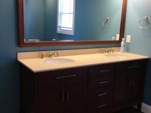 custom 2-story home bath with double sink