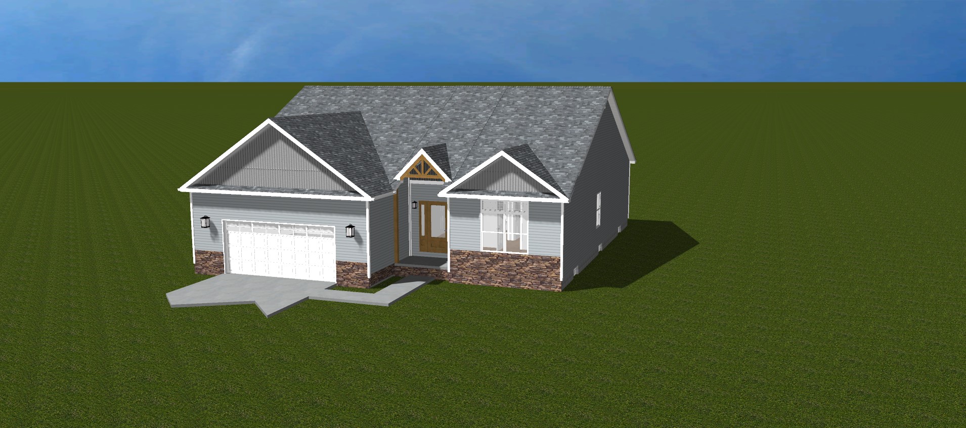 Model home rendering at The Landings