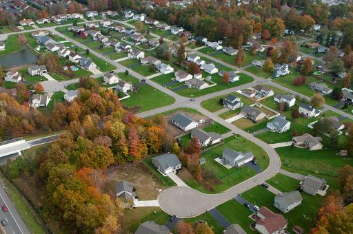 Aerial photo of Falcon Bridge neighborhood