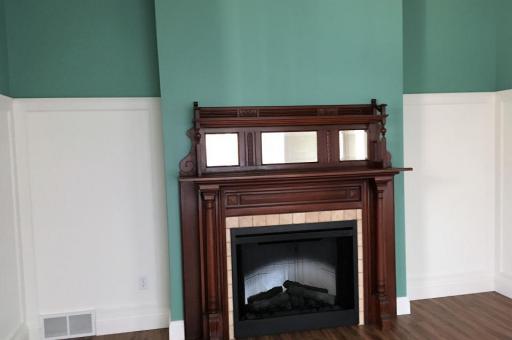 custom 2-story home fireplace