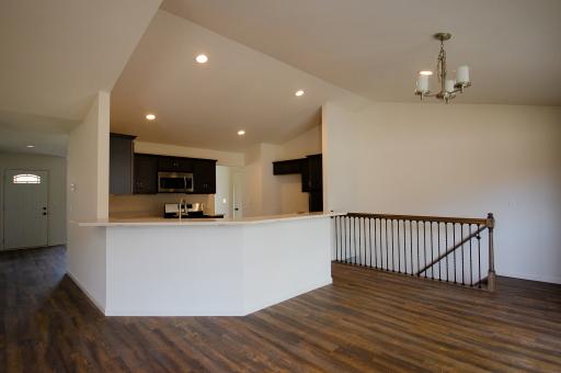 Sheldon kitchen with cathedral ceiling