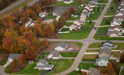 Aerial photo of a section of Falcon Bridge neighborhood