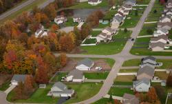 Aerial photo of a section of Falcon Bridge neighborhood