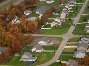 Aerial photo of a section of Falcon Bridge neighborhood