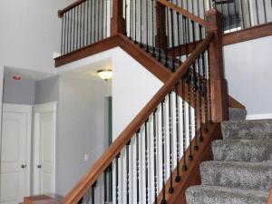 custom 2-story home staircase