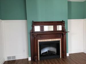 custom 2-story home fireplace