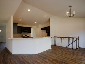 Sheldon kitchen with cathedral ceiling