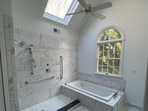 Stunning sunlit master bath remodel