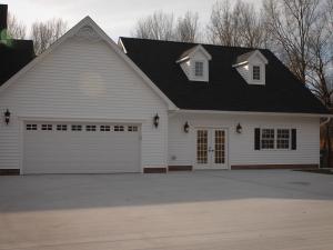 Before & after garage work shop addition