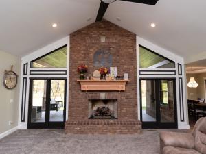 7078 Custom Home fireplace